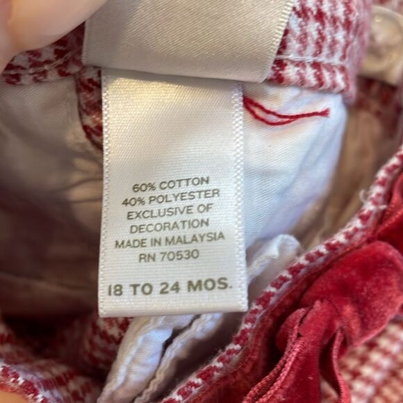 Janie and Jack Keepsake Holiday Herringbone Knickers 18-24 Months - Picture 6 of 6